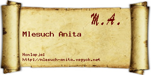 Mlesuch Anita névjegykártya